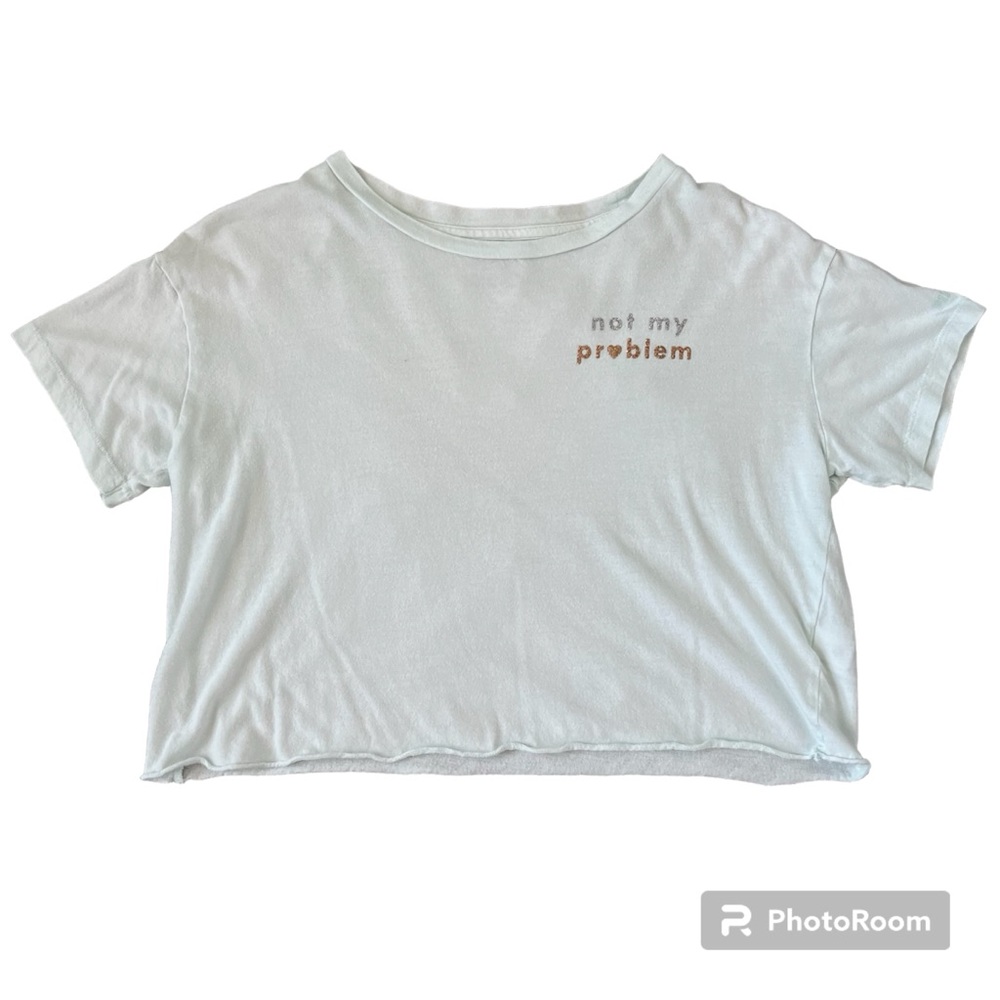 VS PINK, “not my problem” Boxy Crop Top, Size XS